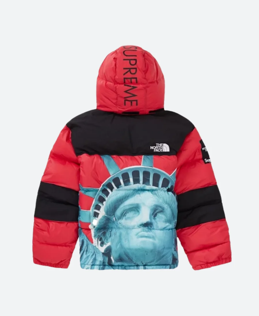 Supreme X The North Face Statue of Liberty Puffer Jacket Back Image
