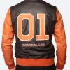 The Dukes of Hazzard General Lee Leather Jacket Back Image