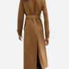 The Today Show 2025 Cynthia Erivo Suede Leather Trench Coat Back Image