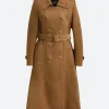 The Today Show 2025 Cynthia Erivo Suede Leather Trench Coat Front Image