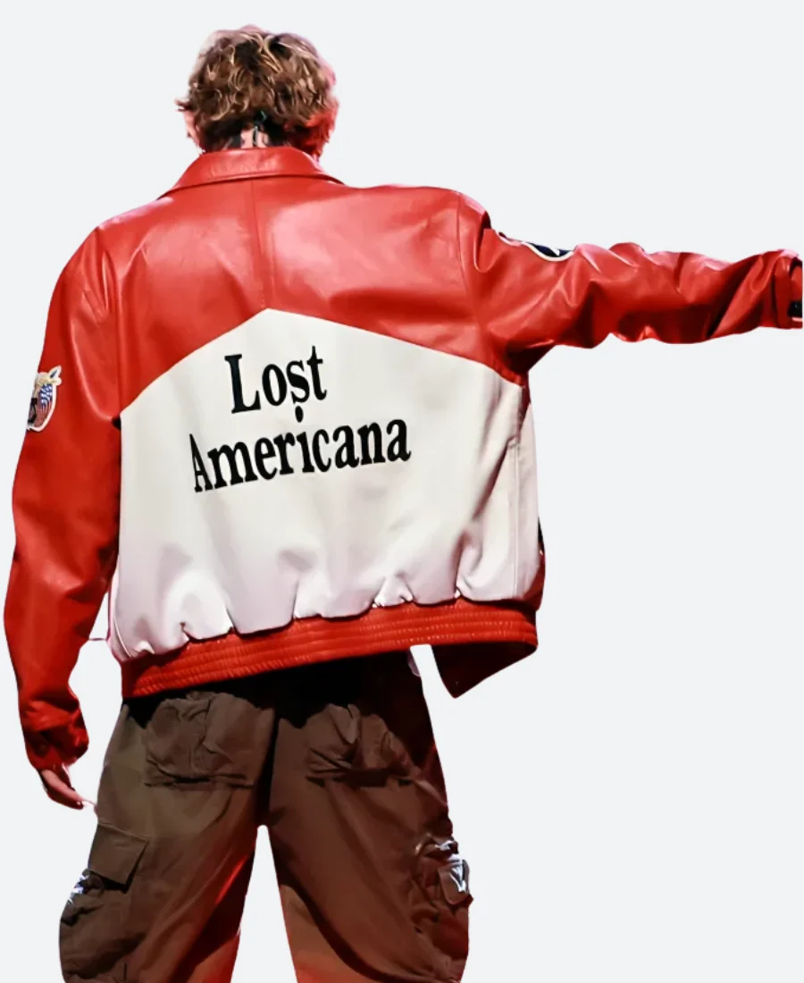 The Tonight Show MGK Lost America Leather Jacket Back Image