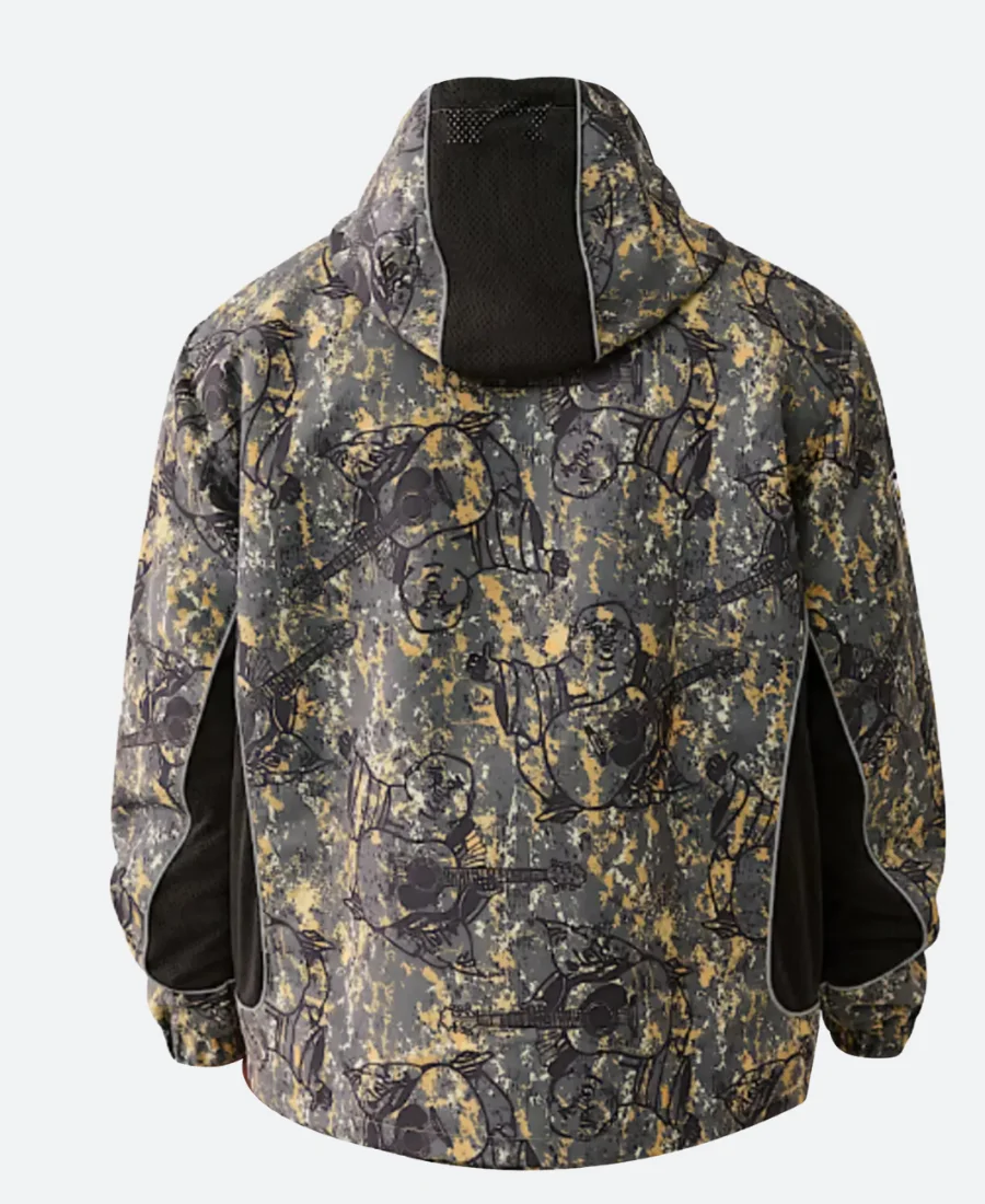 True Religion Buddha Camo Windbreaker Jacket Back Image