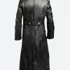 WW2 German Officer Leather Trench Coat Back Image
