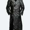 WW2 German Officer Leather Trench Coat Front Image