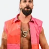 WWE Raw 2025 Seth Rollins Leather Vest Front Image