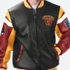 Washington Commanders Leather Bomber Jacket Front Image