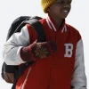 8-Bit Christmas Mikey Trotter Varsity Jacket Front Image