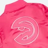 Atlanta Hawks Triple Pink Varsity Jacket Back Zoom Image