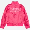 Atlanta Hawks Triple Pink Varsity Jacket Front Image
