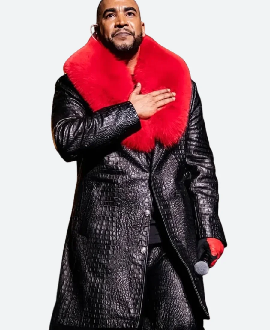 Auditorio Banamex Don Omar Leather Trench Coat Full Image