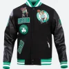 Boston Celtics Retro Varsity Jacket Front Image