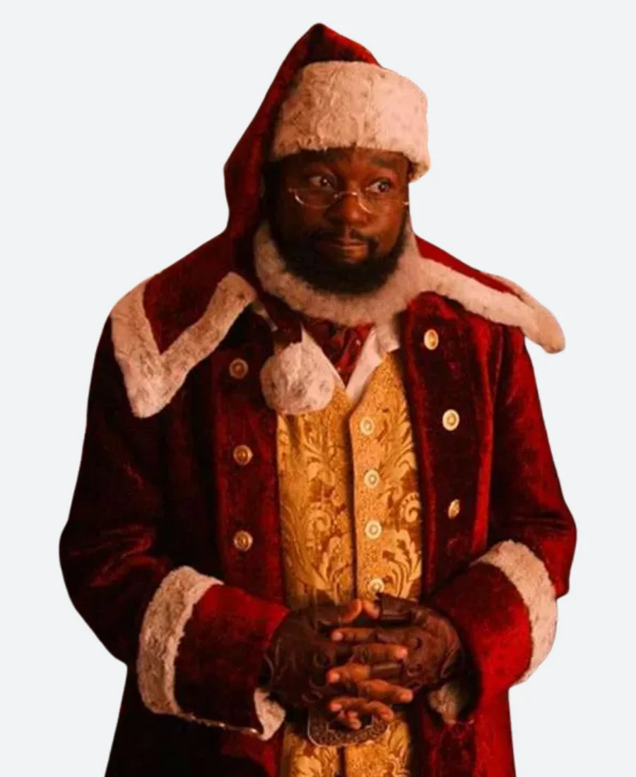 Dashing Through The Snow Lil Rel Howery Santa Coat Fronnt Image