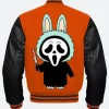 Halloween Ghostface X Labubu Varsity Jacket Back Image