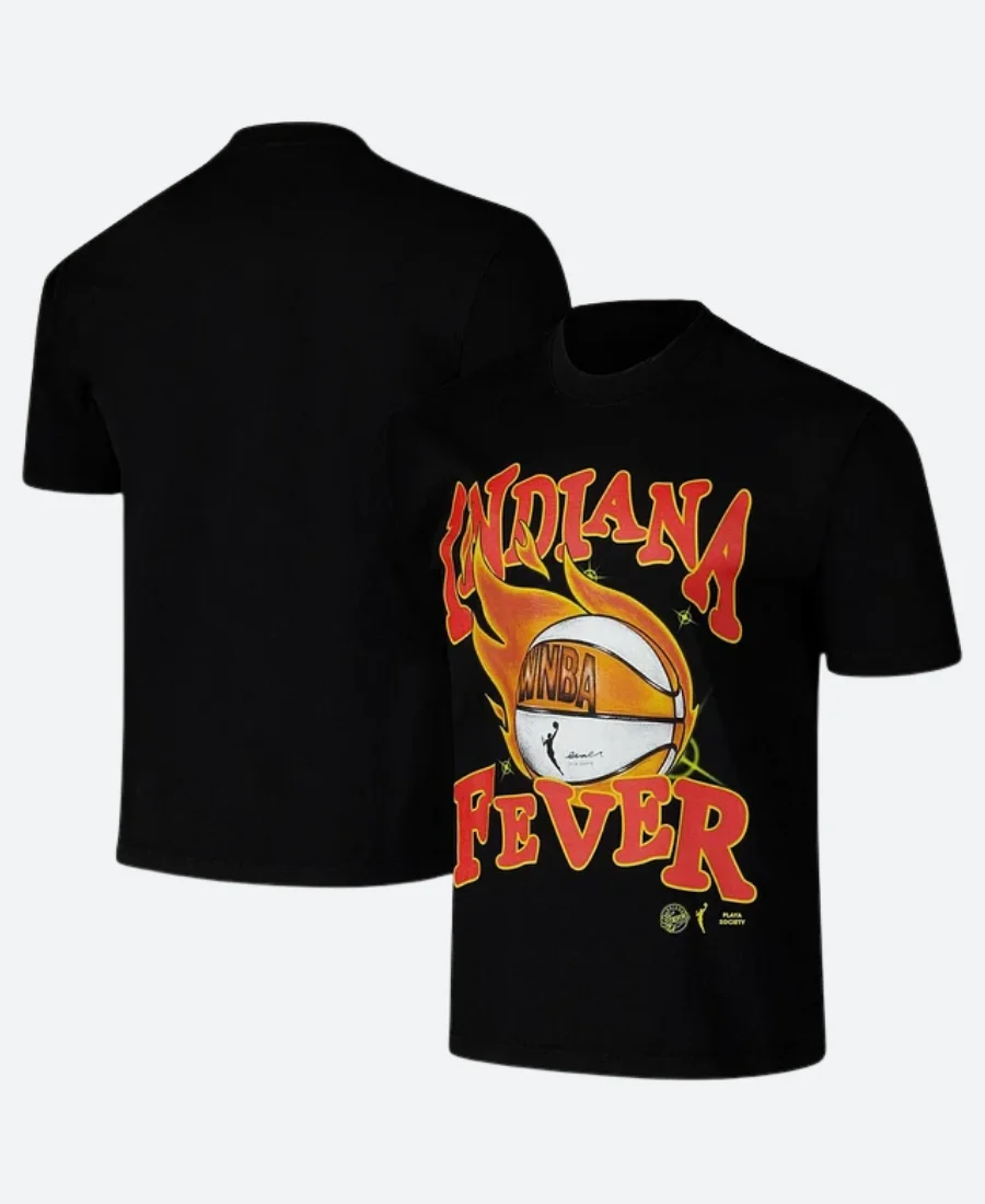 Indiana Fever Playoffs Caitlin Clark T-Shirt Front & Back Image