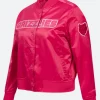 Memphis Grizzlies Triple Pink Varsity Jacket Arm Image