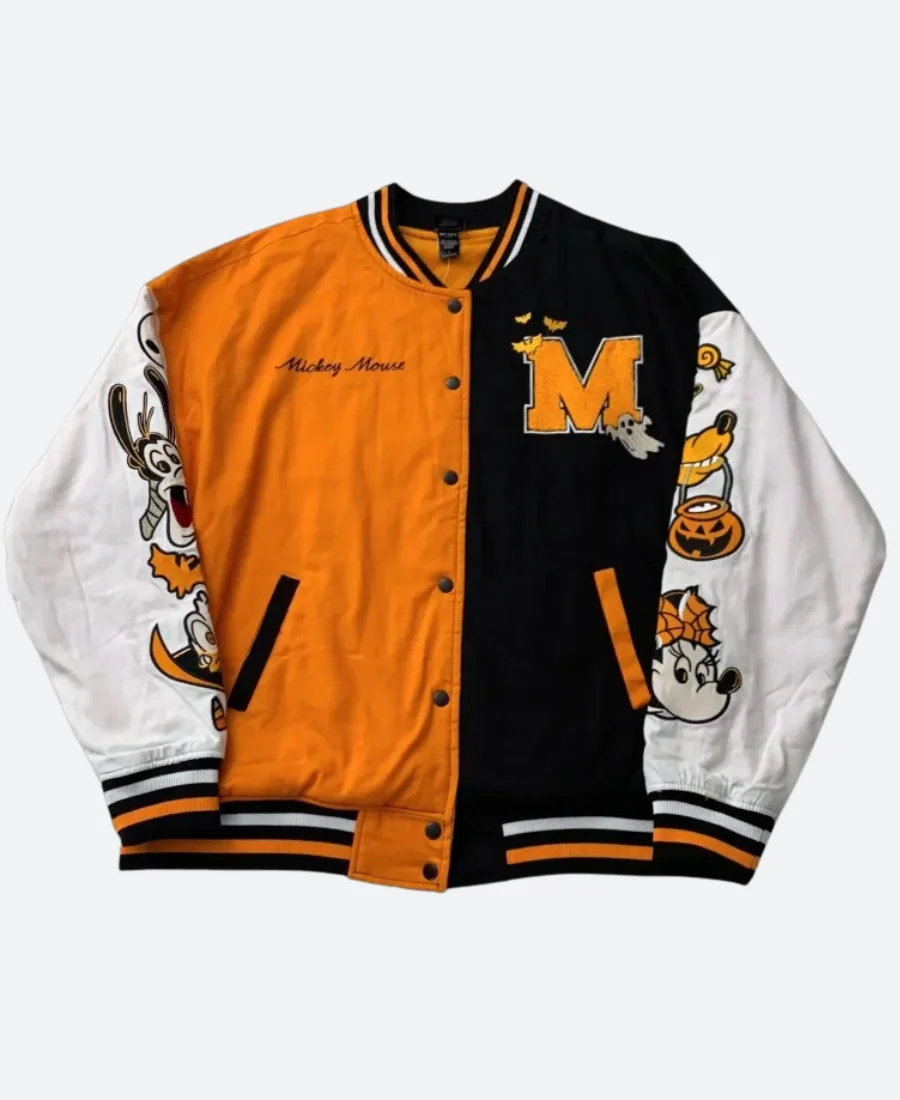 Mickey Mouse Halloween Varsity Jacket Front Image