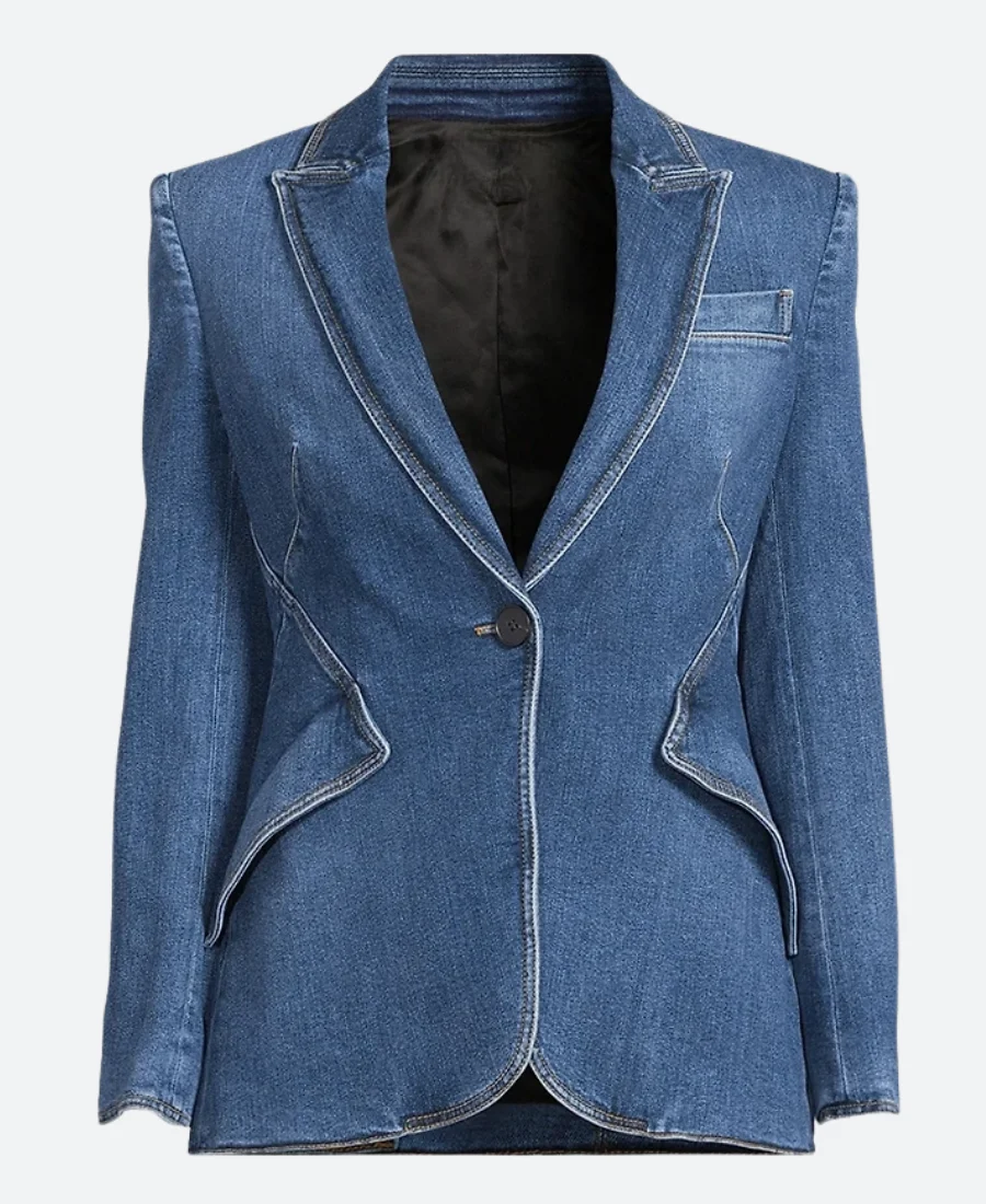 NYC 2025 Camila Alves Denim Blazer Front Image