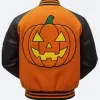 Pumpkin Crew Halloween Varsity Jacket Back Image