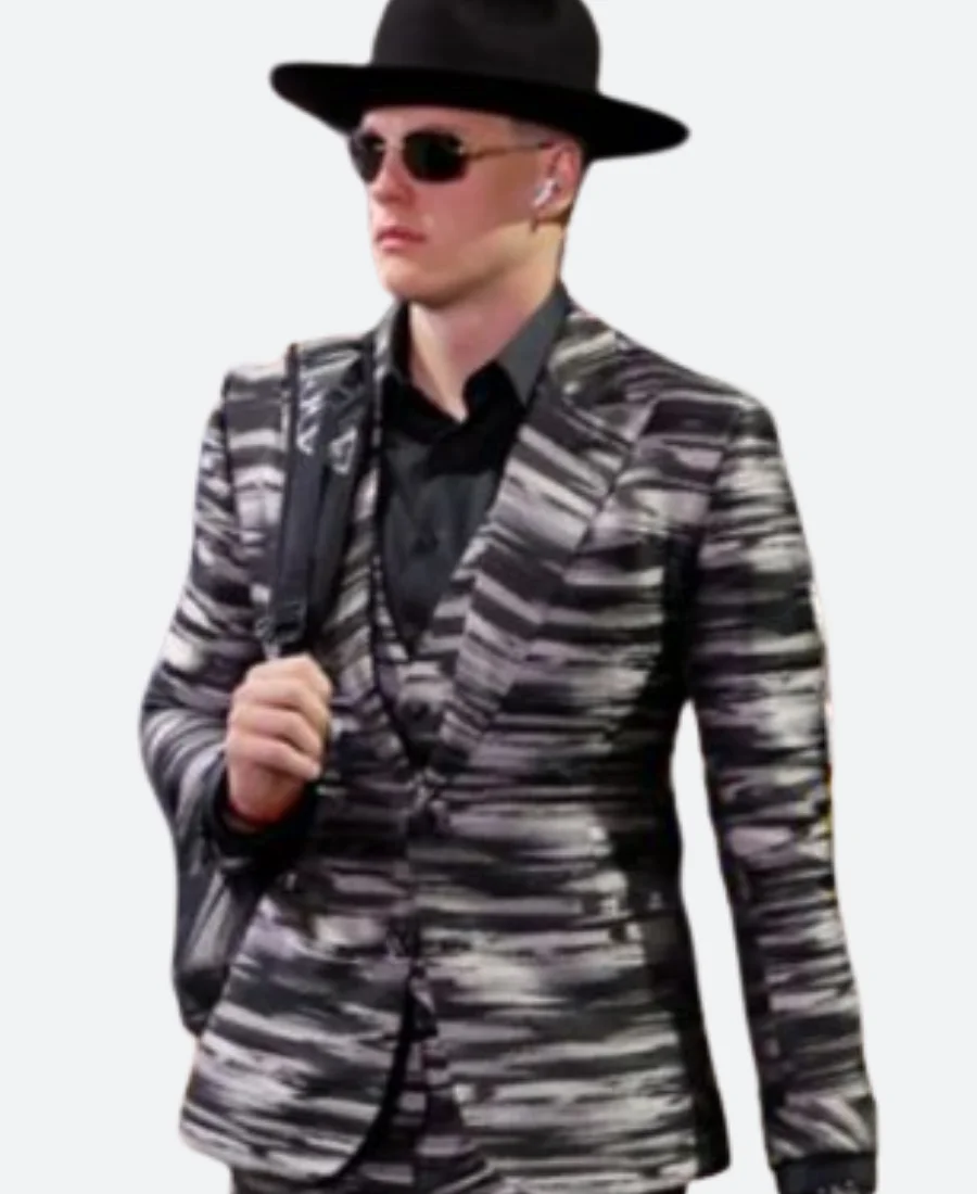 Super Bowl 2022 Joe Burrow Striped Blazer Front Image