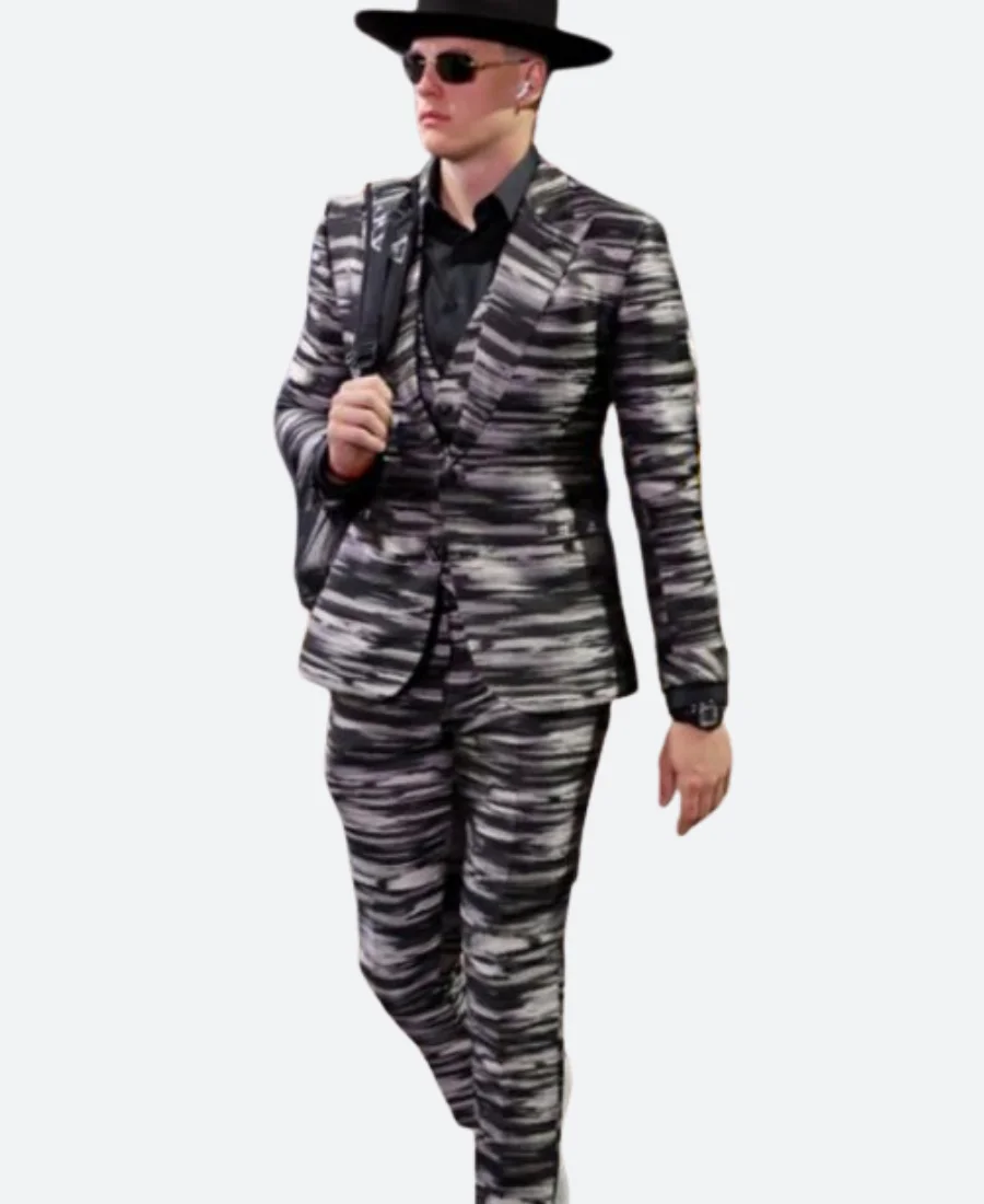 Super Bowl 2022 Joe Burrow Striped Suit Front Image