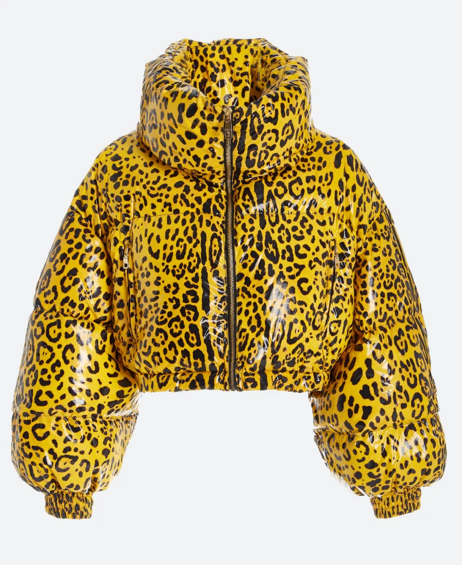The Real Housewives Of SL City Bronwyn Newport Leopard Leather Jacket Front Image