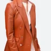US Open Tennis Championships 2025 Jessica Alba Leather Blazer