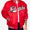 University Of Nebraska Red Varsity Jacket Style 01 Front Image