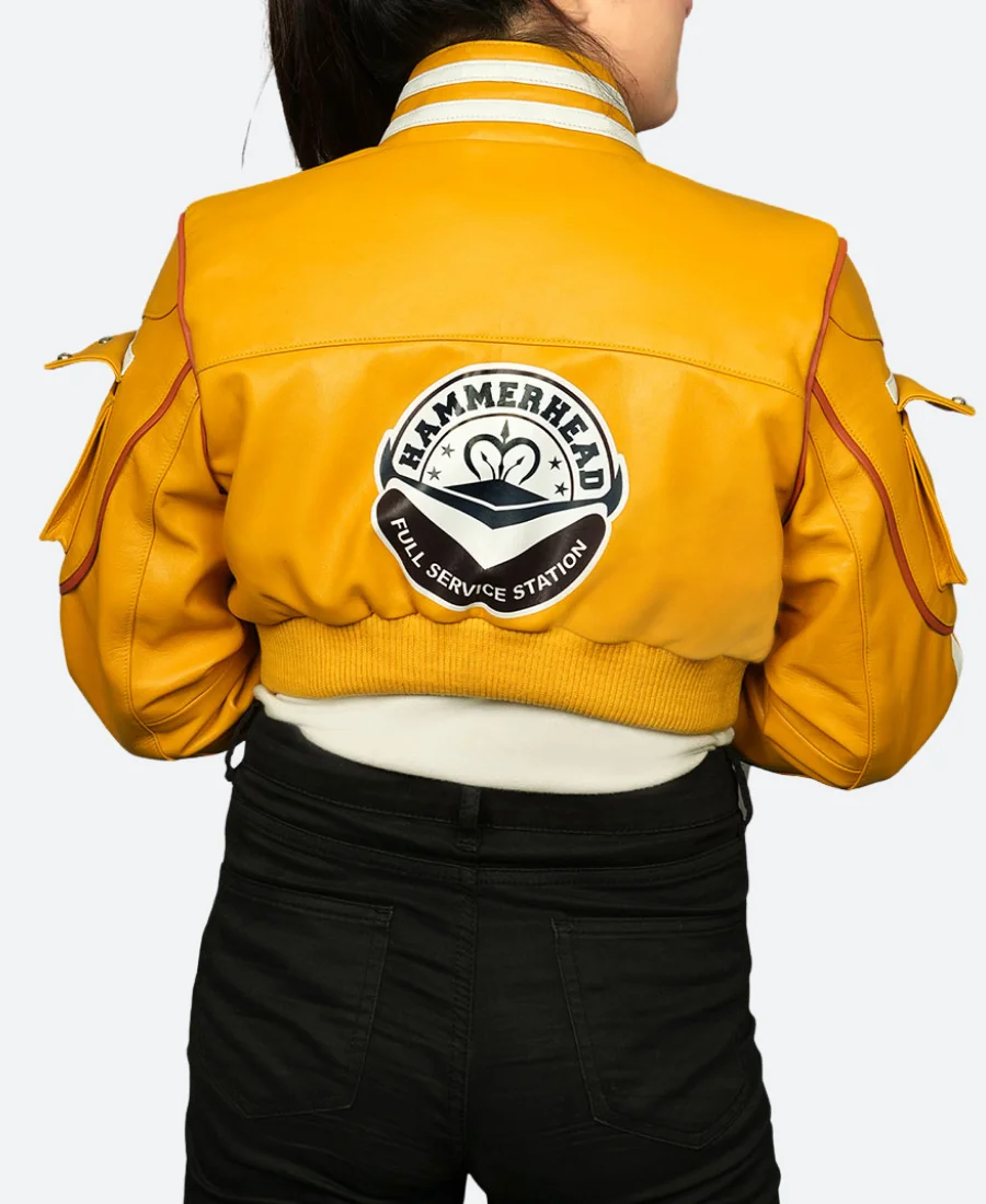 Final Fantasy XV Cindy Aurum Leather Jacket Back Image