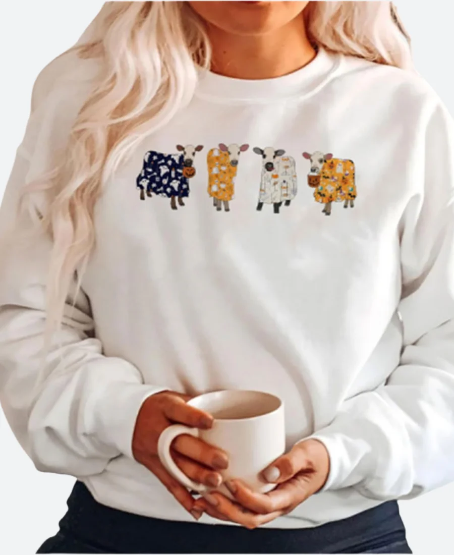 Ghost Cow Sweatshirt Front Image