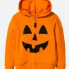 Halloween Pumpkin Orange Hoodie Front Image