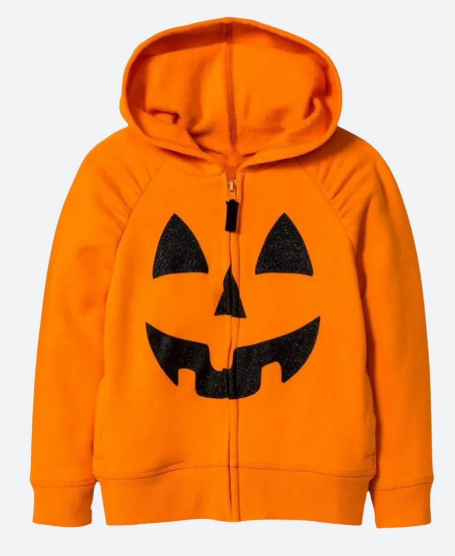 Halloween Pumpkin Orange Hoodie Front Image