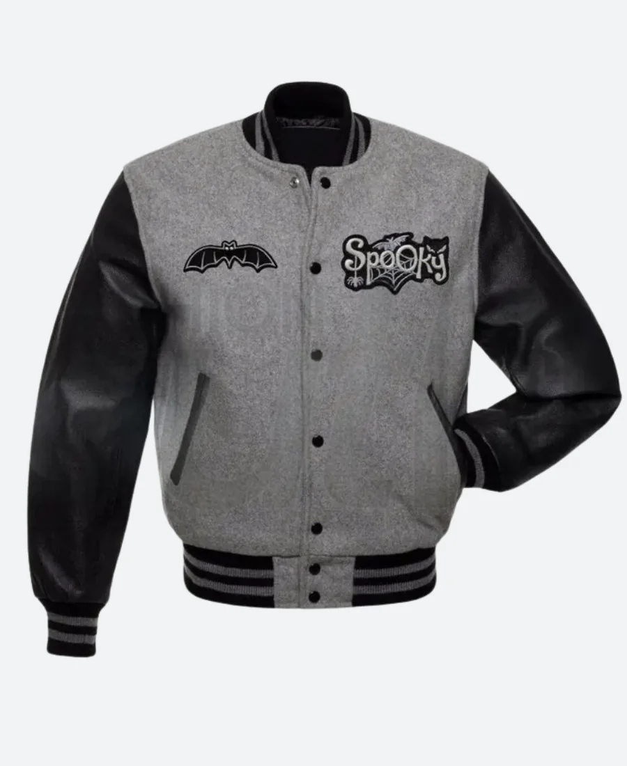 Halloween Spooky Varsity Jacket Front Image