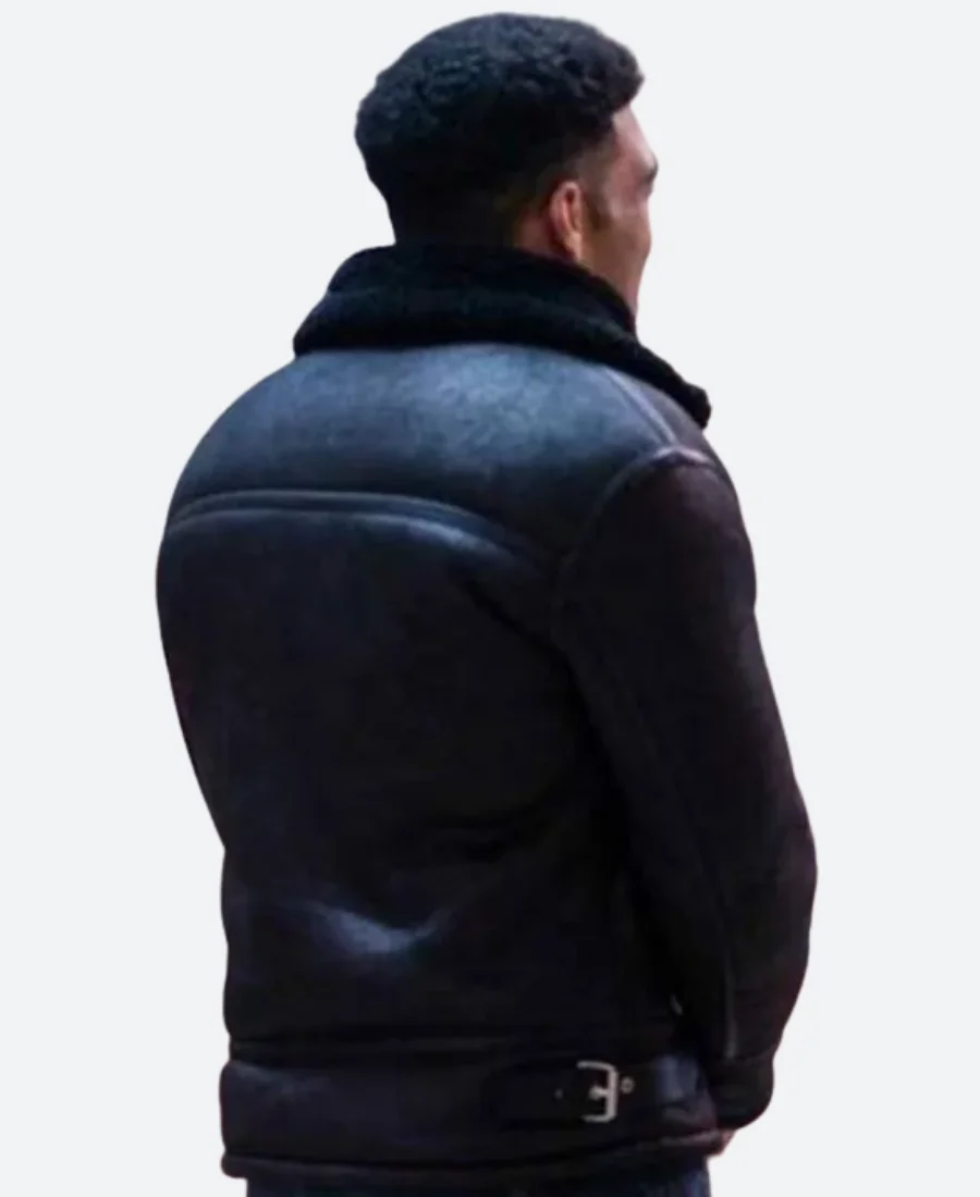 12 Dates of Christmas Chad Savage Leather Jacket Back Close Image