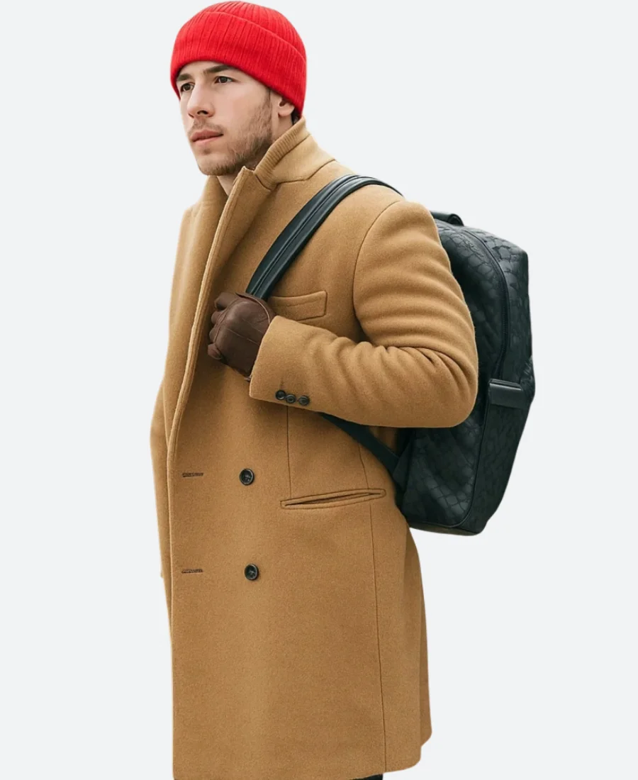 A Very Jonas Christmas Nick Jonas Trench Coat Full Image
