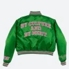 AKA Vintage Varsity Jacket Green Back Image