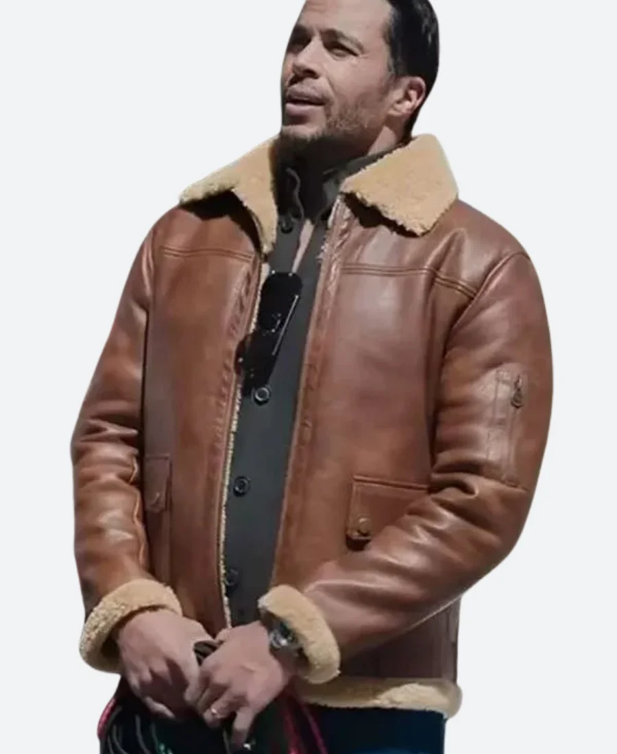 Best Christmas Ever Valentino Leather Jacket Front Image