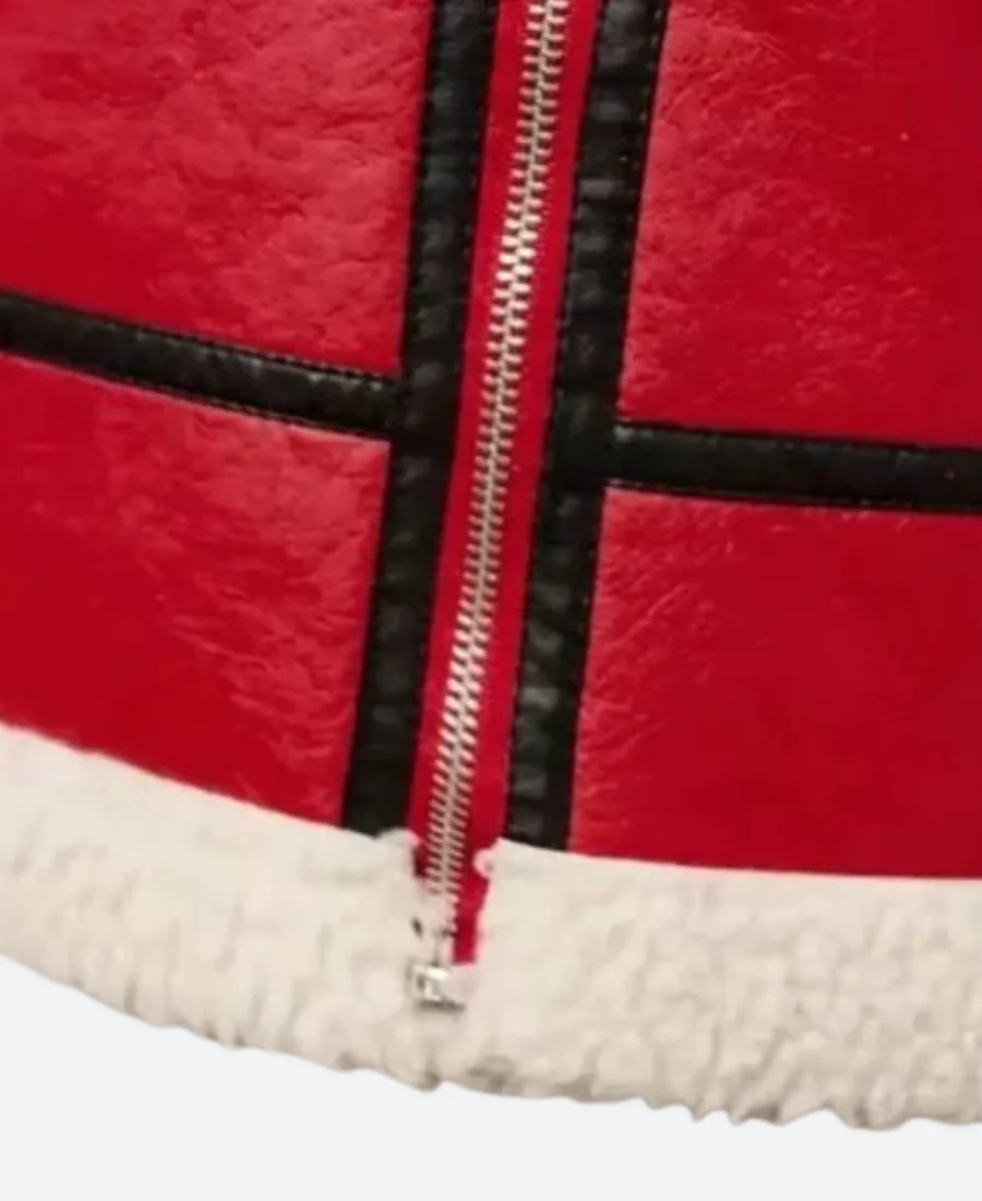 Christmas Red Leather Jacket Bottomom Image