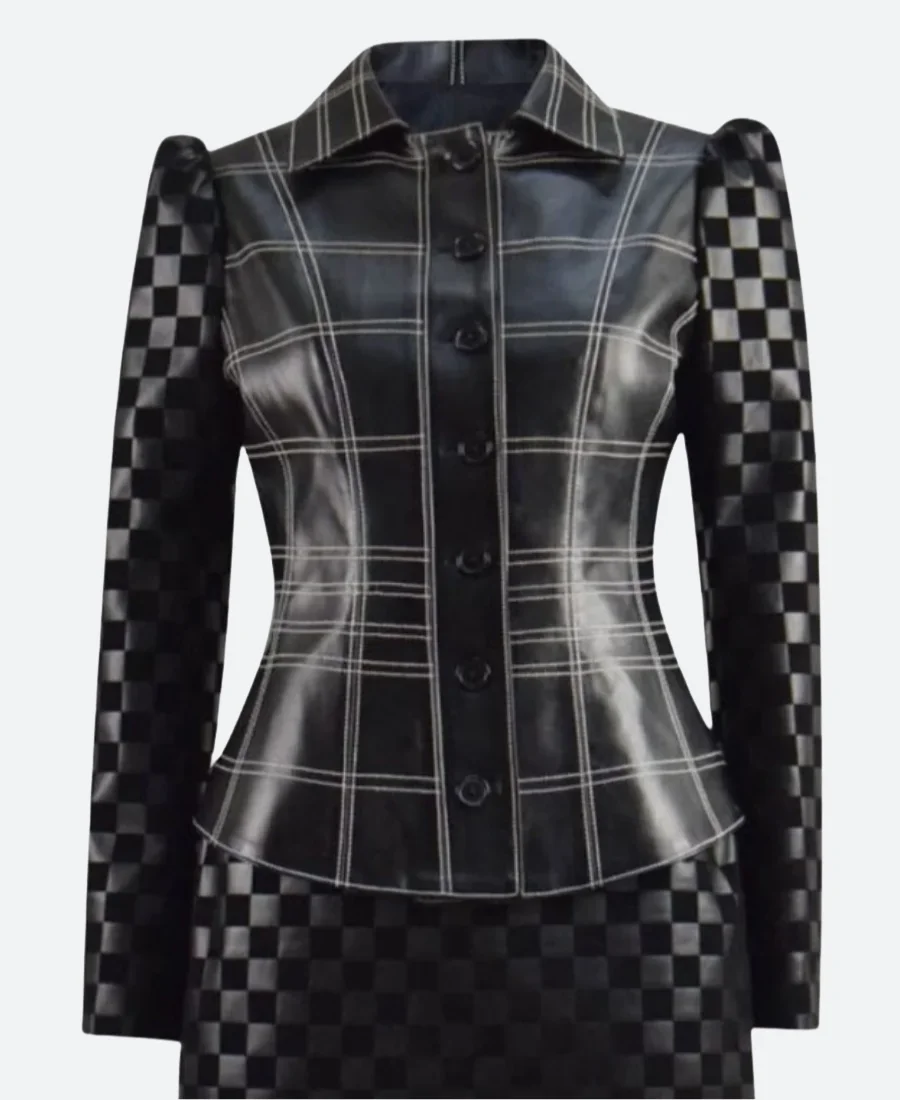 Cruella De Vil Leather Jacket Front Image