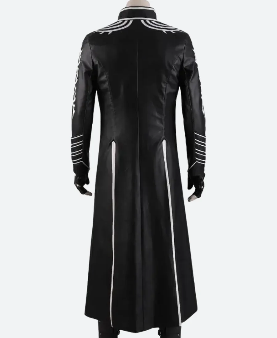 Devil May Cry 3 Vergil Leather Trench Coat Bacak Image