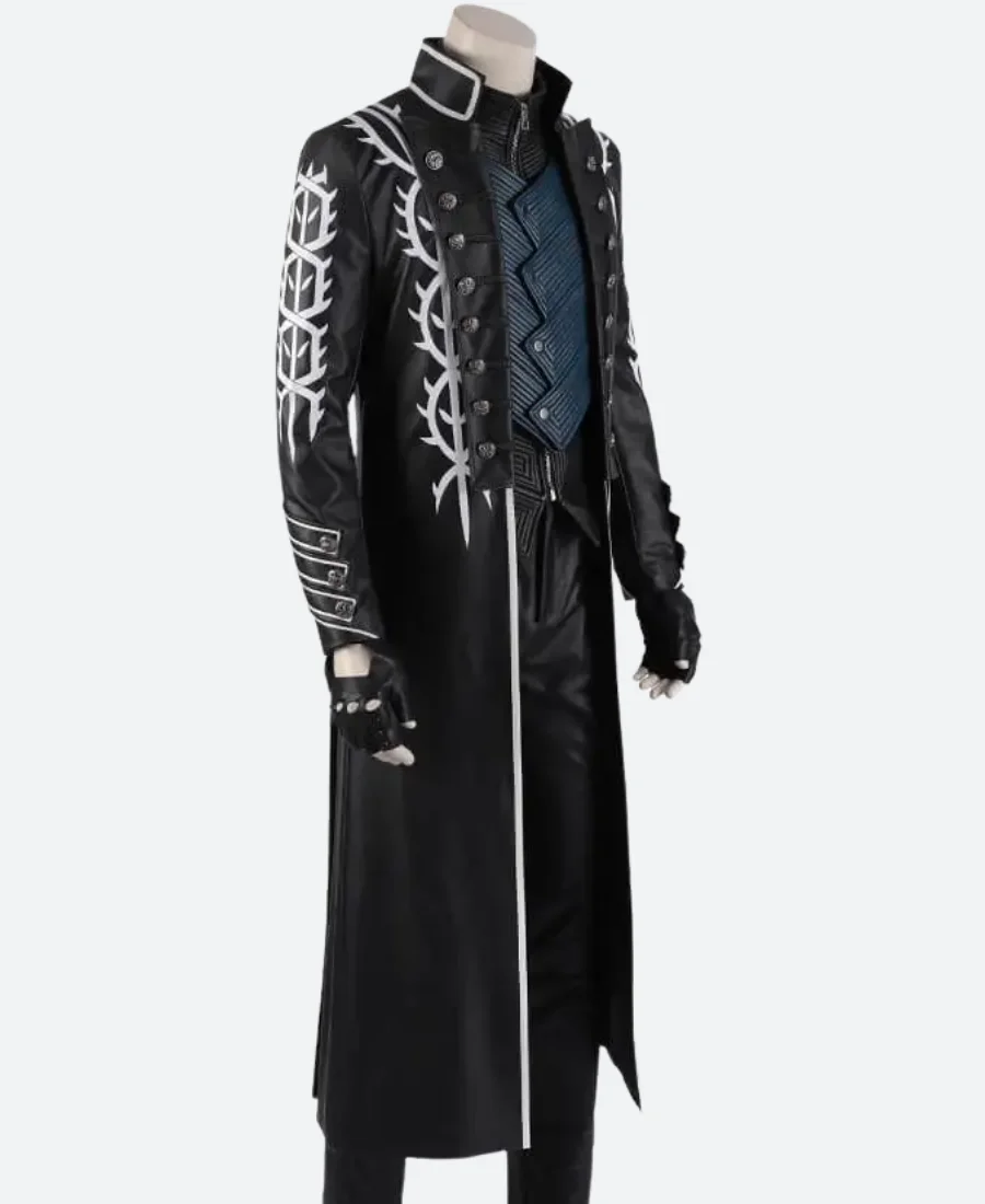 Devil May Cry 3 Vergil Leather Trench Coat Full Image
