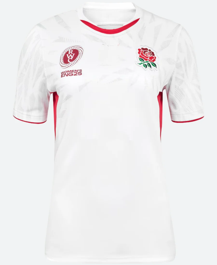 England Rugby World Cup 2025 White Jersey Front Image