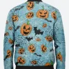 Halloween Pumpkins And Bats Bomber Jacket back Zoom Image