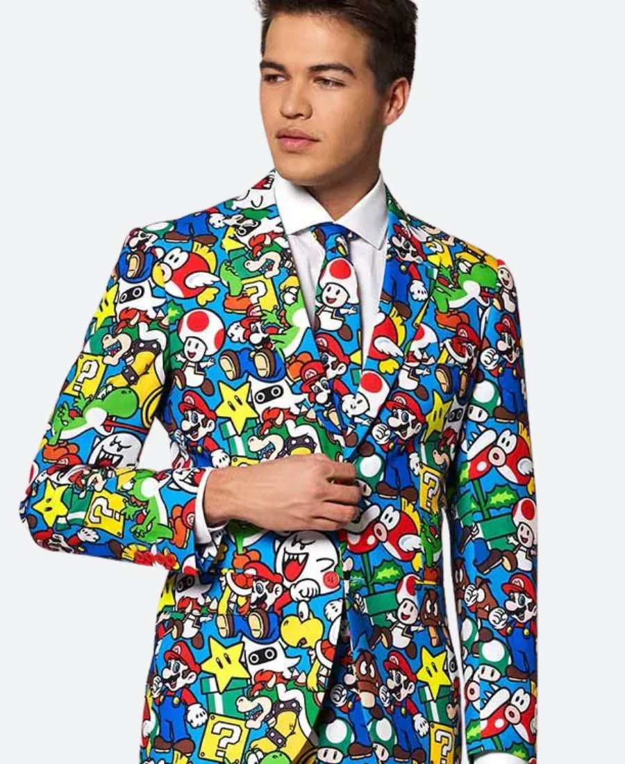 Halloween Super Mario All Over Blazer Zoom Image