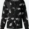 Halloween Victory Skelton Hands Jacket Front Image