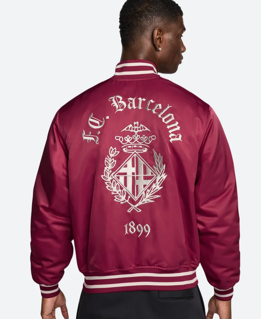 LaLiga 2025 FC Barcelona Varsity Jacket Back Image