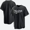 Minnesota Twins Black Lights Out Jersey Front & Back Image