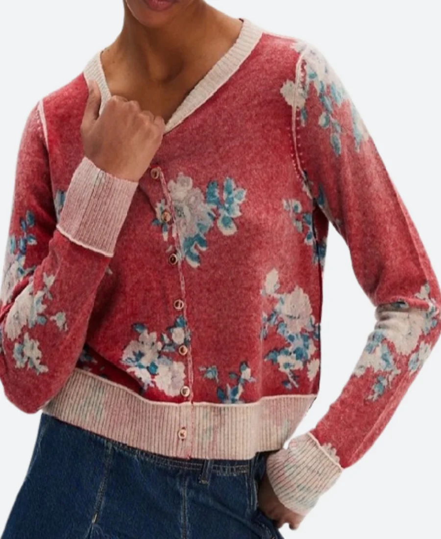 Murder In A Small Town S02 Steph Alberg Floral Cardigan