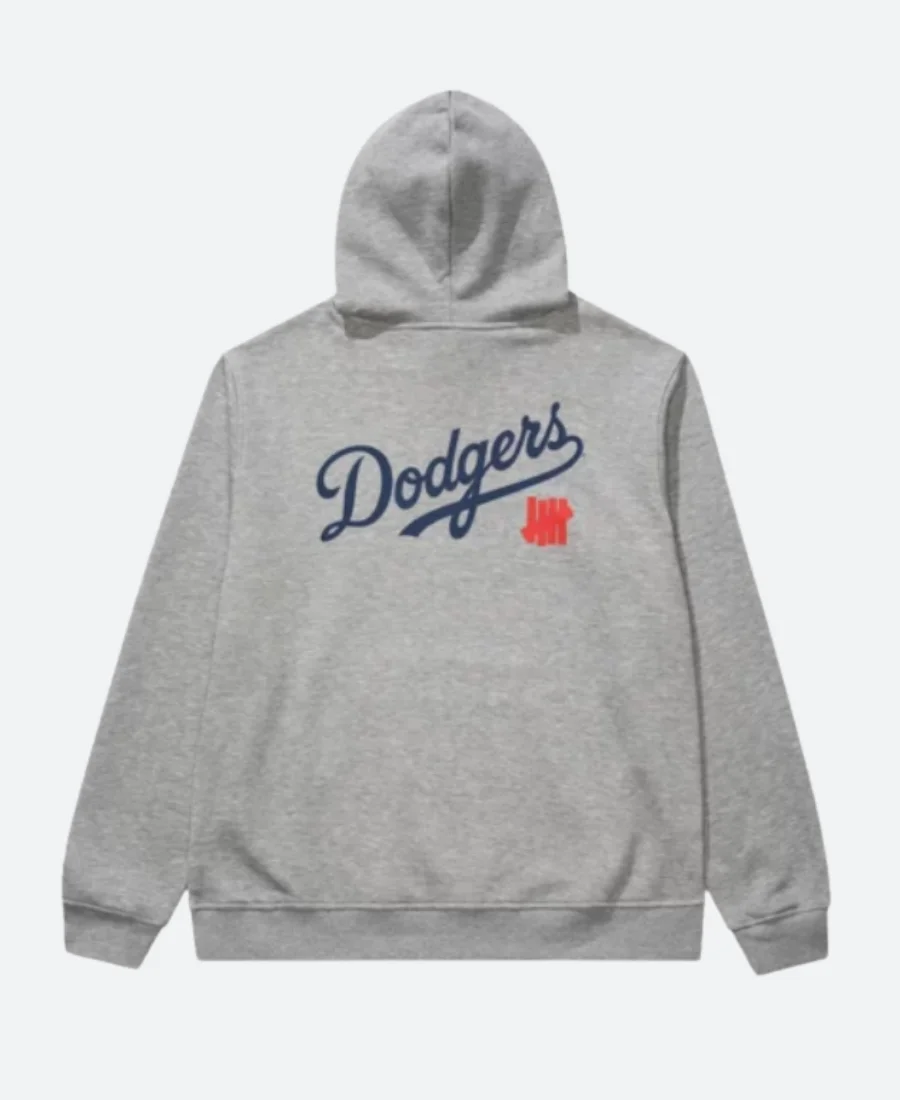 New Era X LA Dodgers Stacked Logo Hoodie Grey back Image