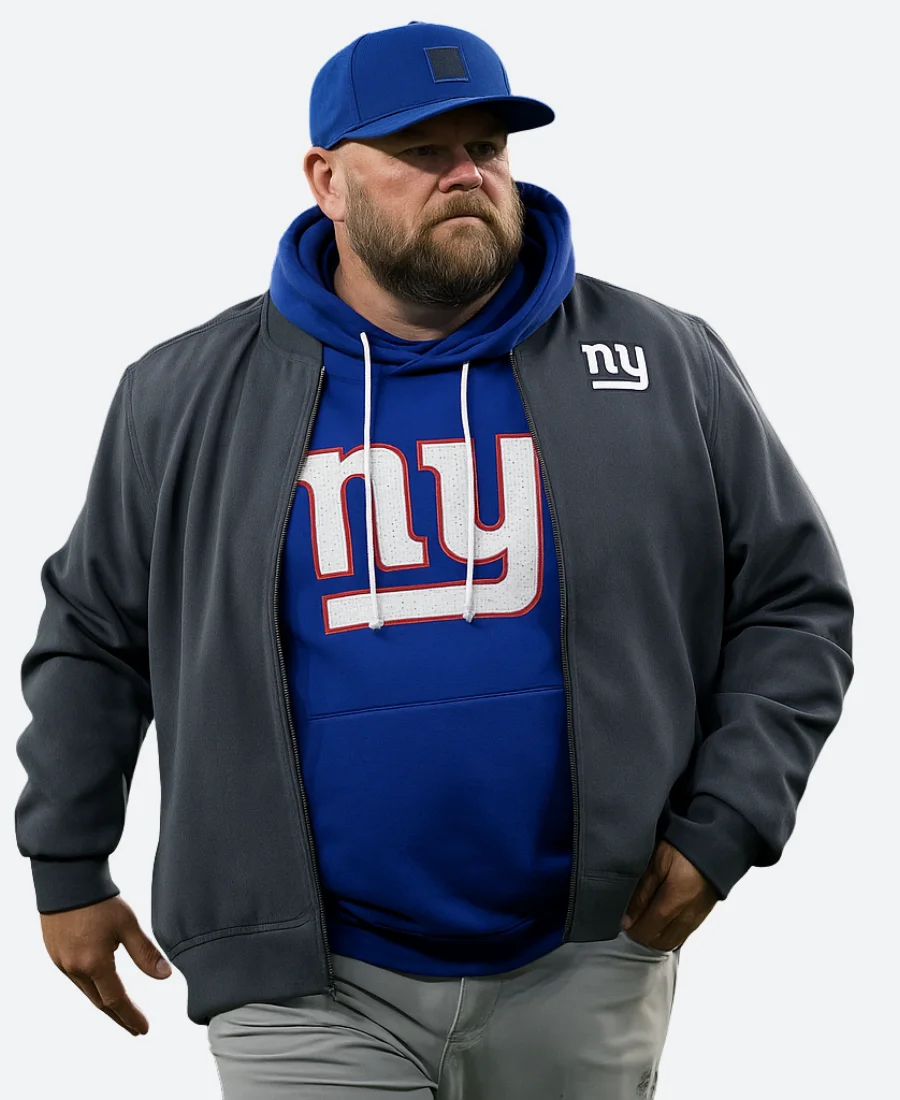 New York Giants Brian Daboll Bomber Jacket Full Image