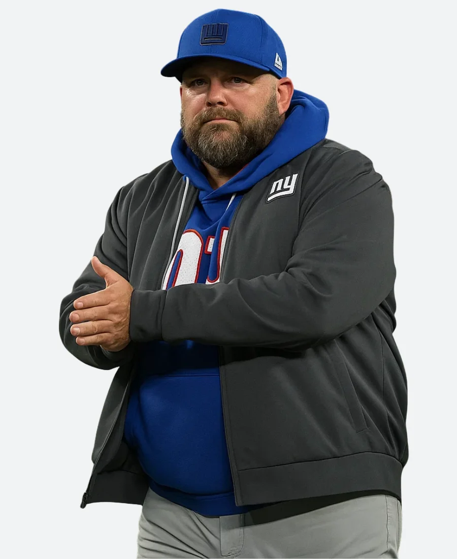 New York Giants Brian Daboll Bomber Jacket arm Zoom Imahe